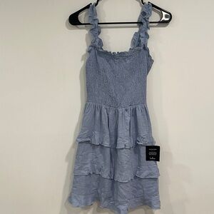 Blue Ruffled Dress NWT